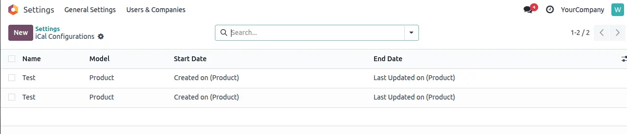 cilick new for new URL