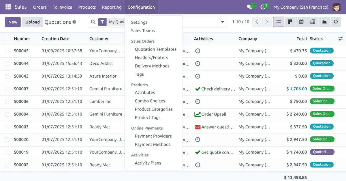 Navigation to reach delivery methods.