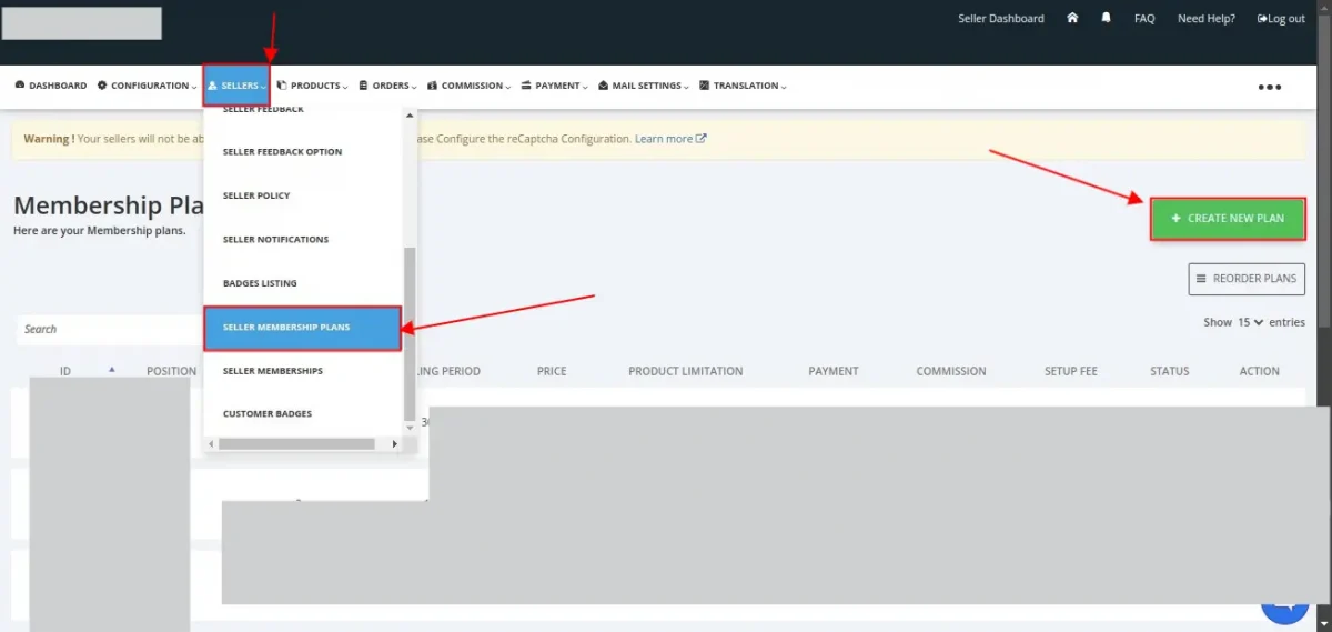 create membership plan