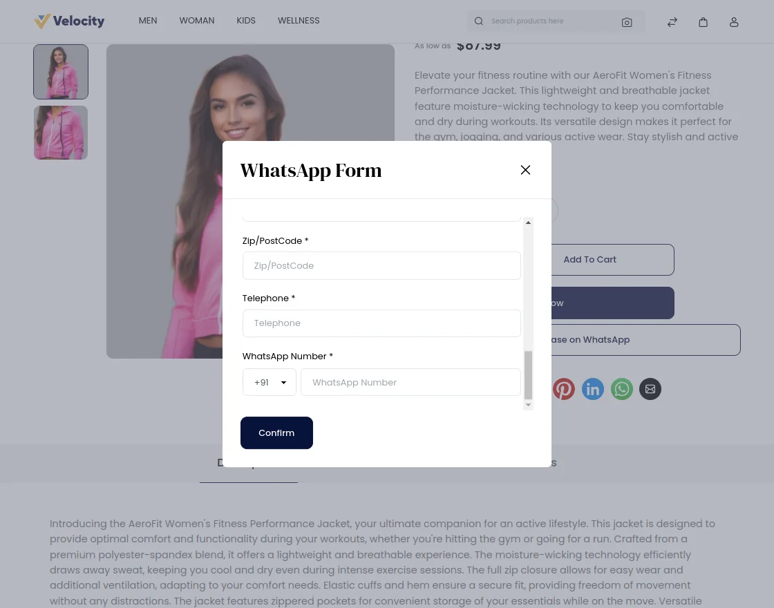 Webkul Bagisto Whatsapp Notification WhatsApp Form 