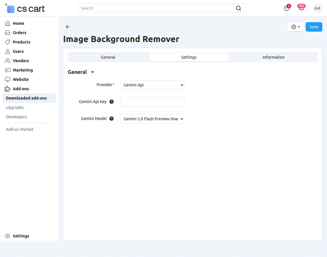 gemini general settings