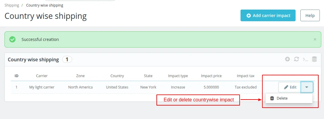 country wise shipping