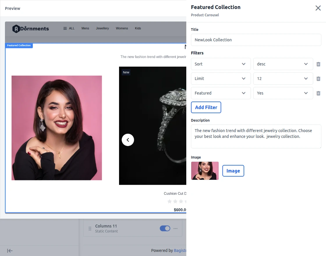 Create and Customize Product Carousal