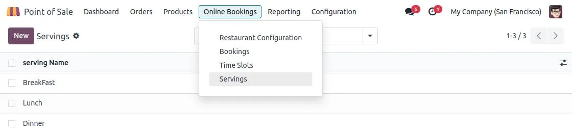 different serving types