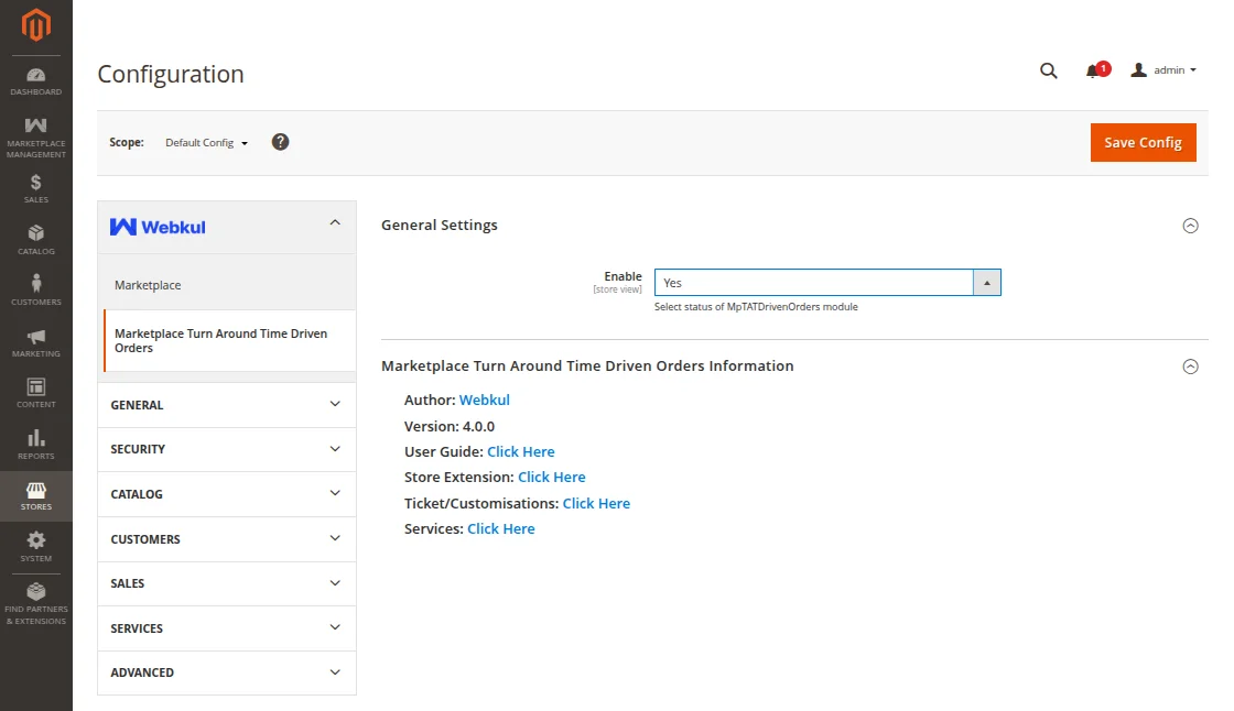 seller tat module enable