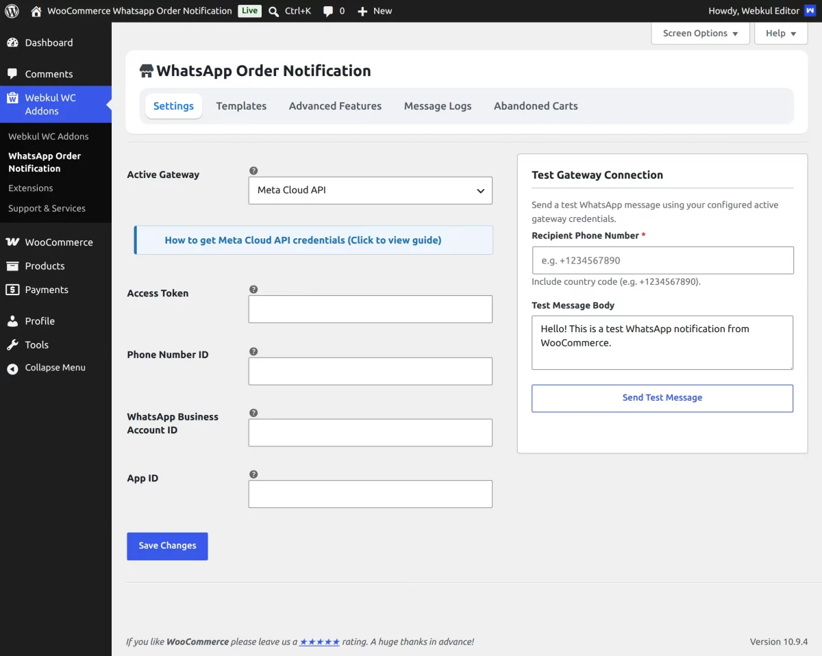 meta-cloud-api-setting