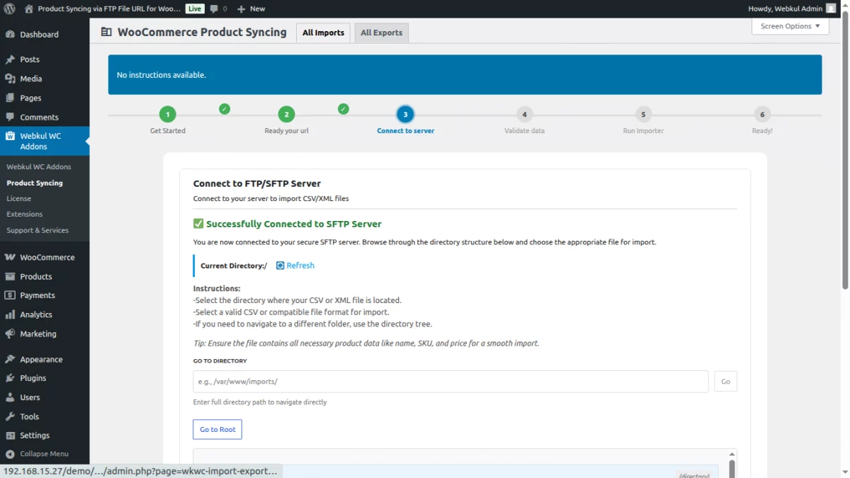 product-syncing-ftp-file-url-for-woocommerce-sftp-connected