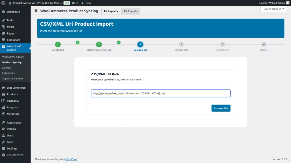 product-syncing-ftp-file-url-for-woocommerce-url-entered