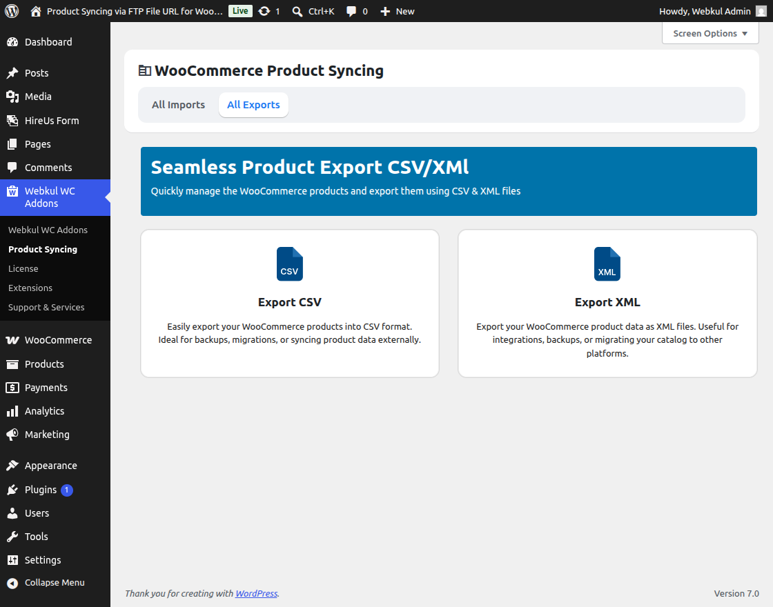 export-products-in-csv-or-xml-format