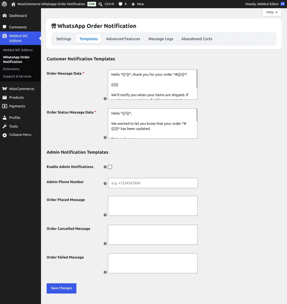templates-setting