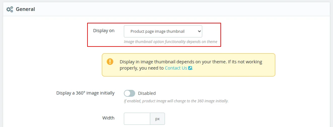 360 product page image thumbnail