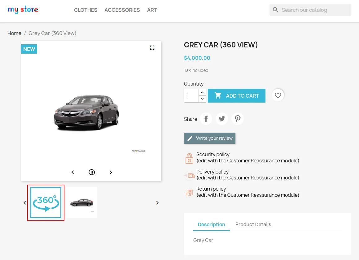 360 degree at thumbnail