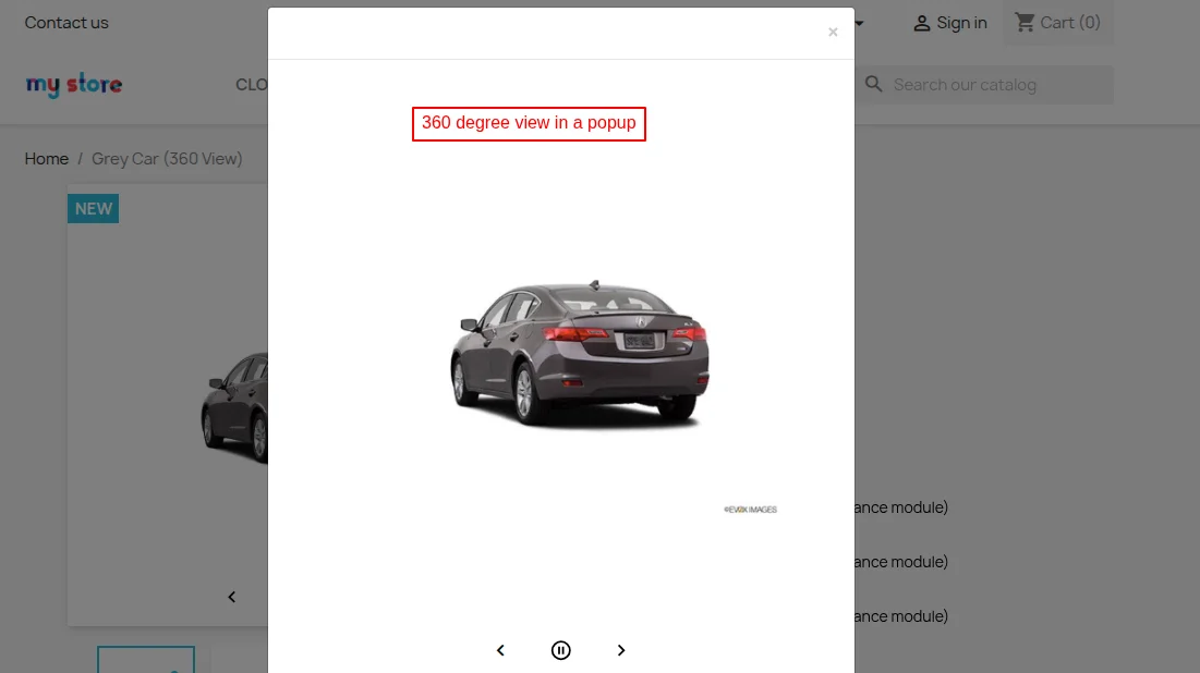 360 degree popup view