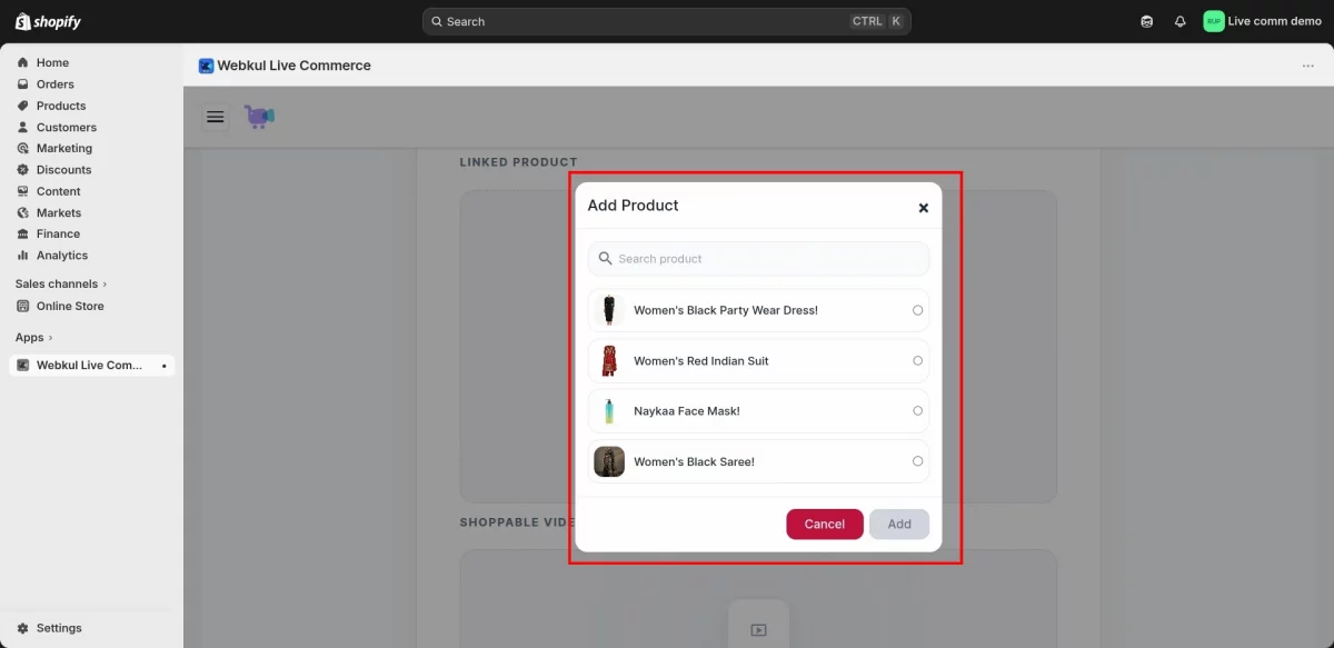 product collection