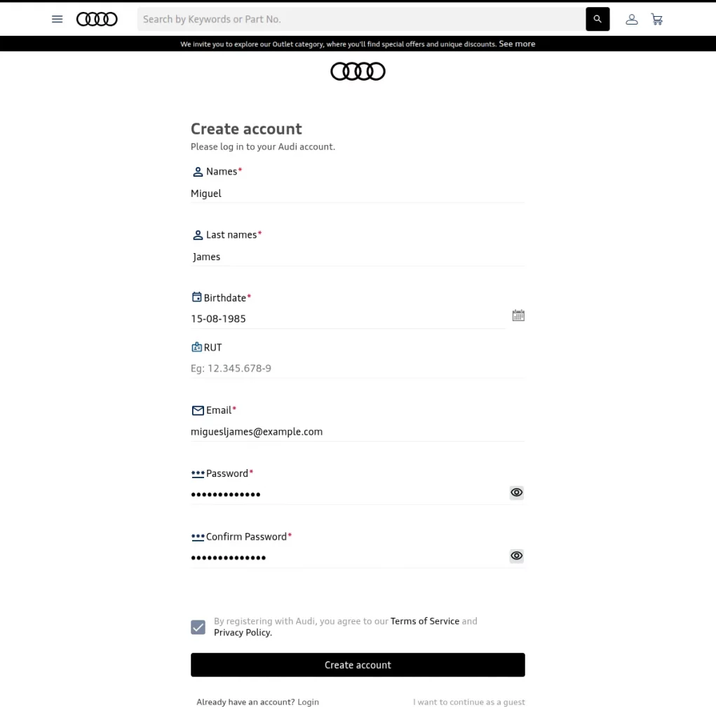 audi-store-chile-case-study-account-creation
