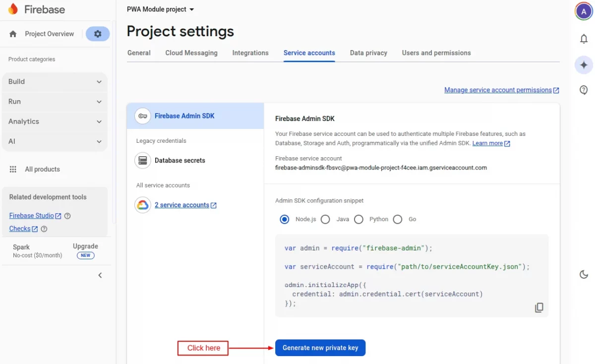 generate private key