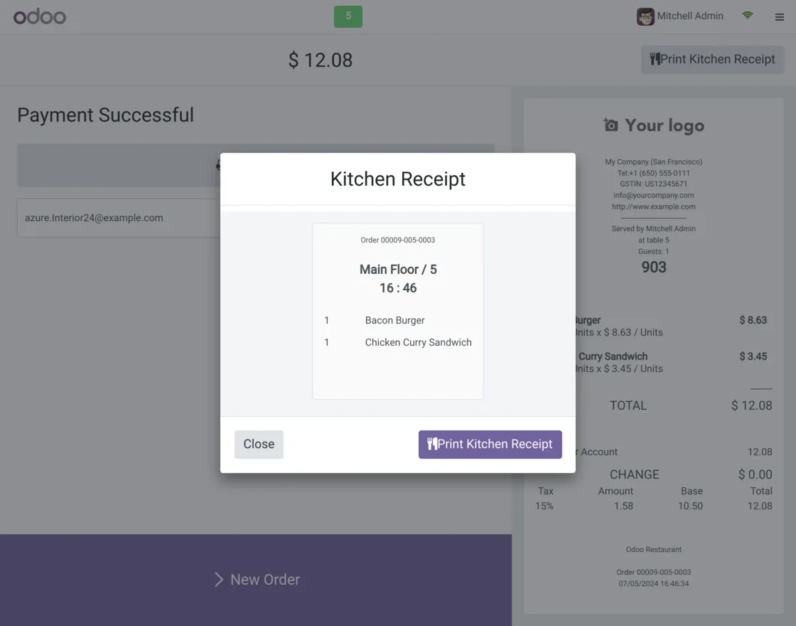 kitchen receipt preview