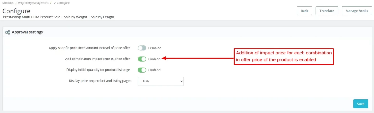 addition of impact price