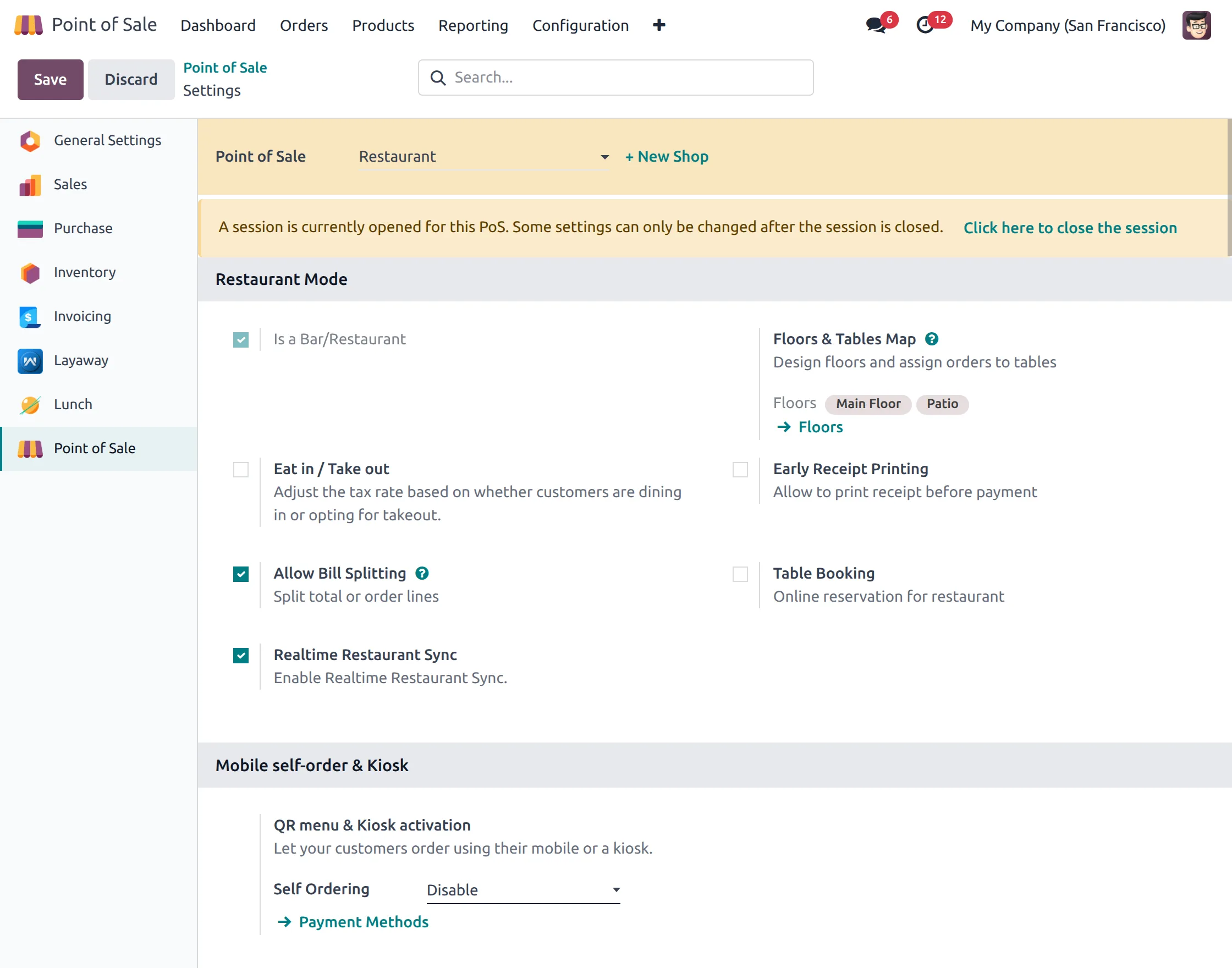 Backend Configuration of Odoo POS Restaurant Real Time Sync