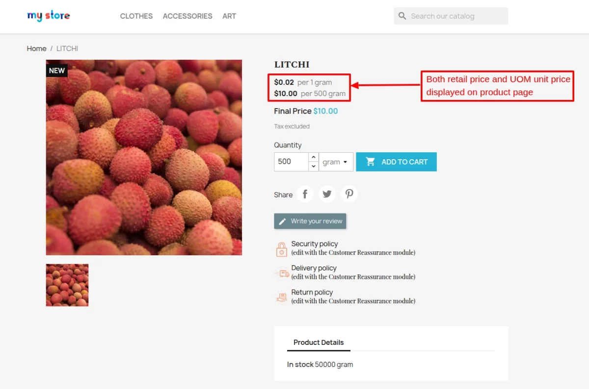 both prices product page