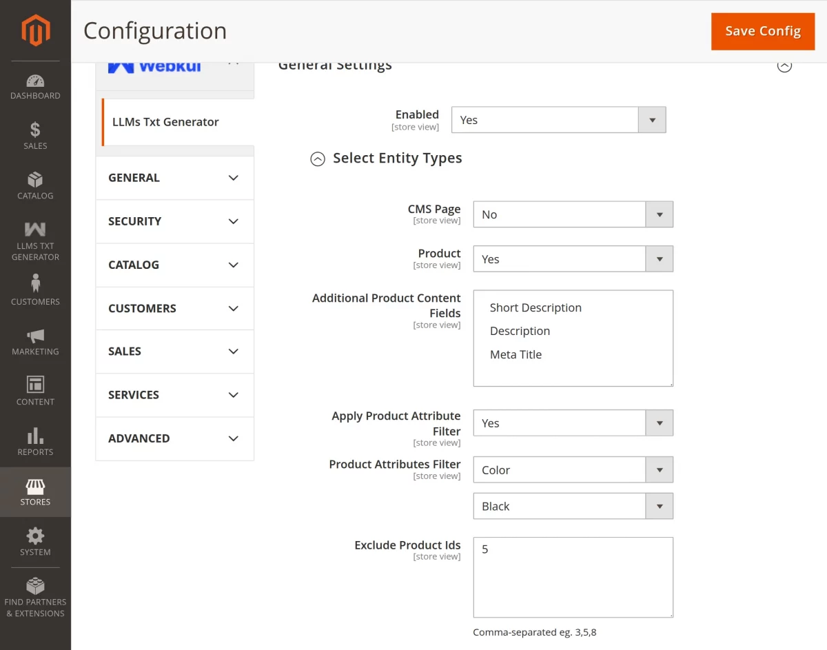 product configuration llms