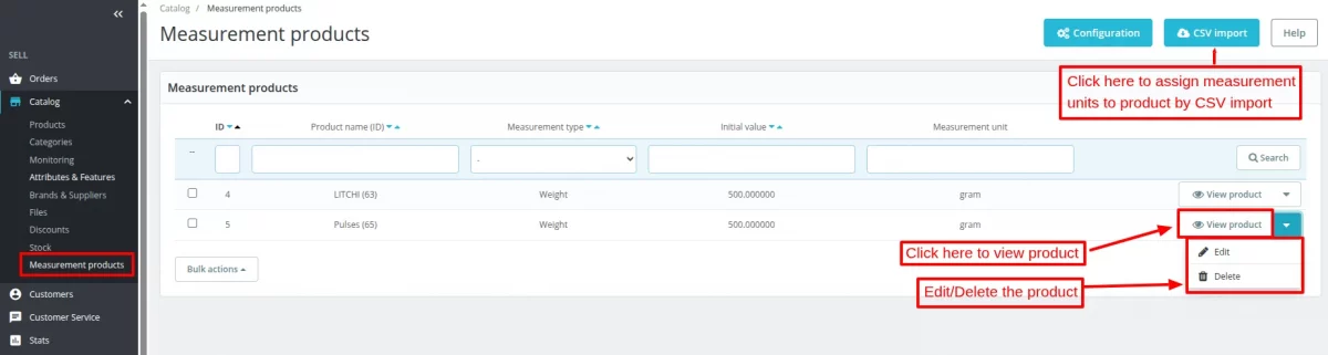 measurement products