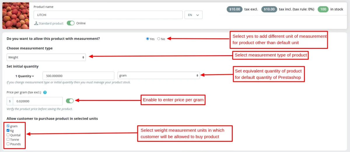 setting measurements