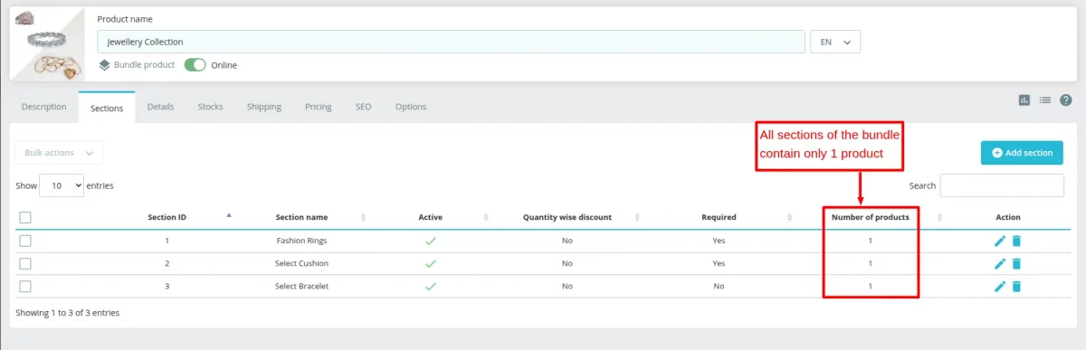 normal bundle product
