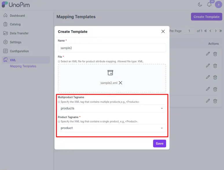 unopim xml connector