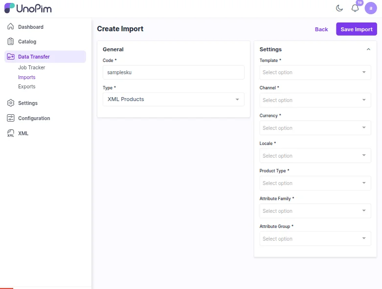 unopim xml connector