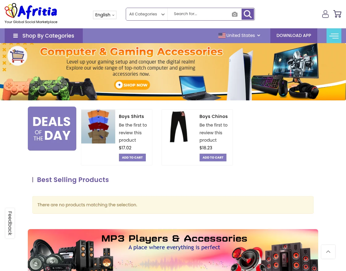 afritia homepage