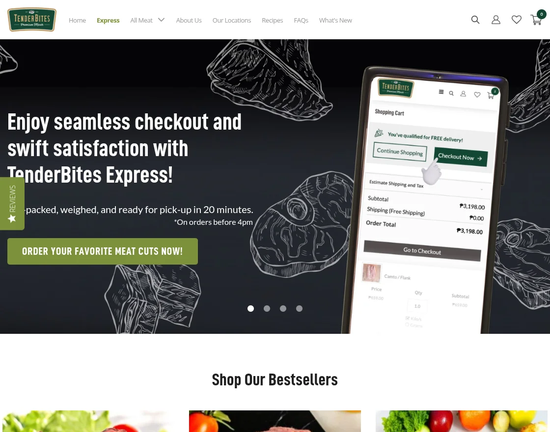 webkul tenderbites homepage