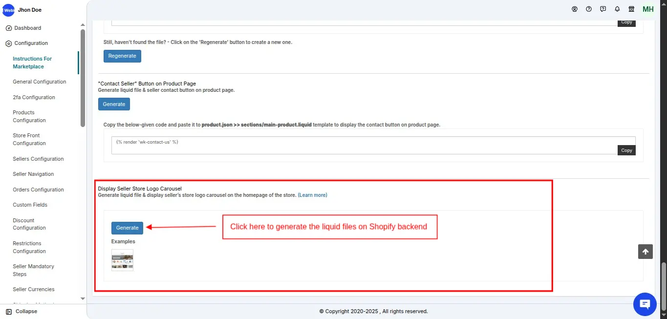 Instruction MULTIVENDOR MARKETPLACE