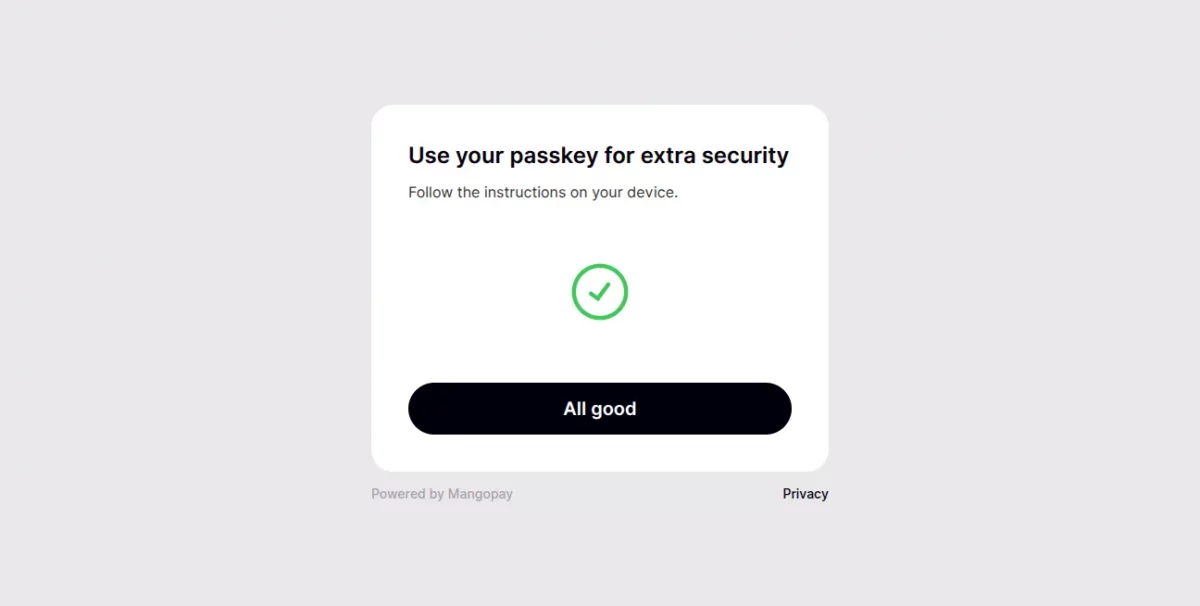 Mangopay Authentication