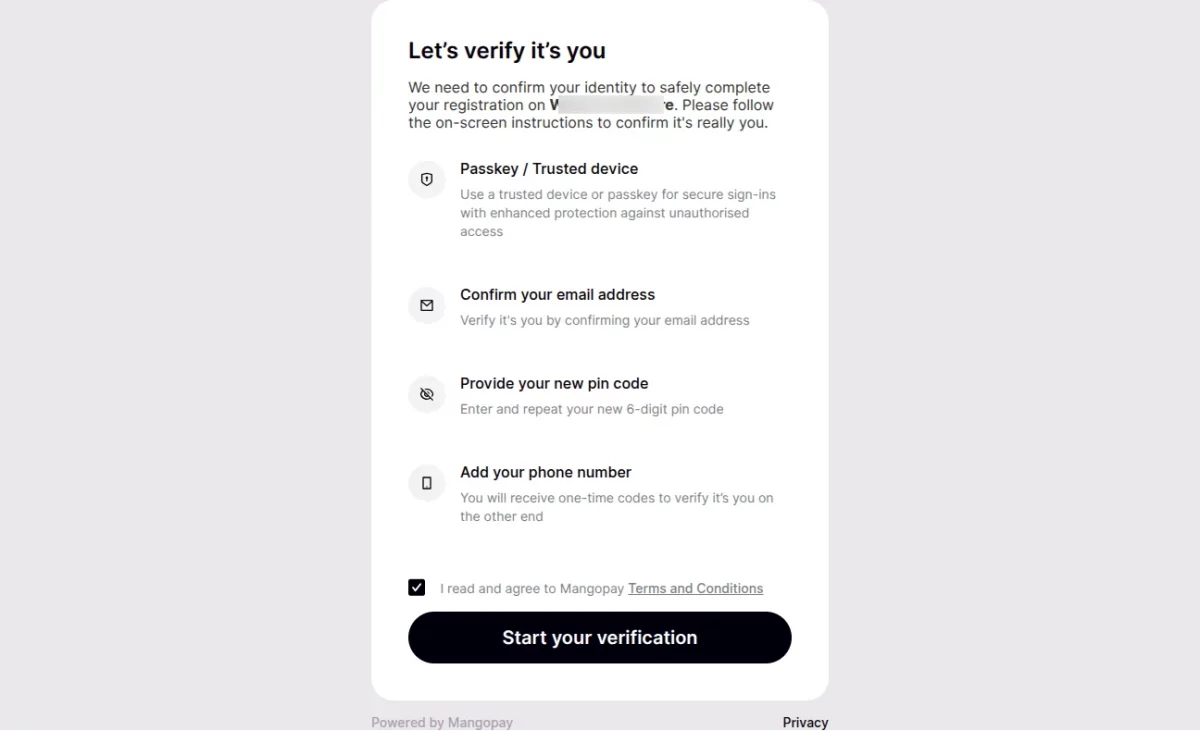 Mangopay Authentication