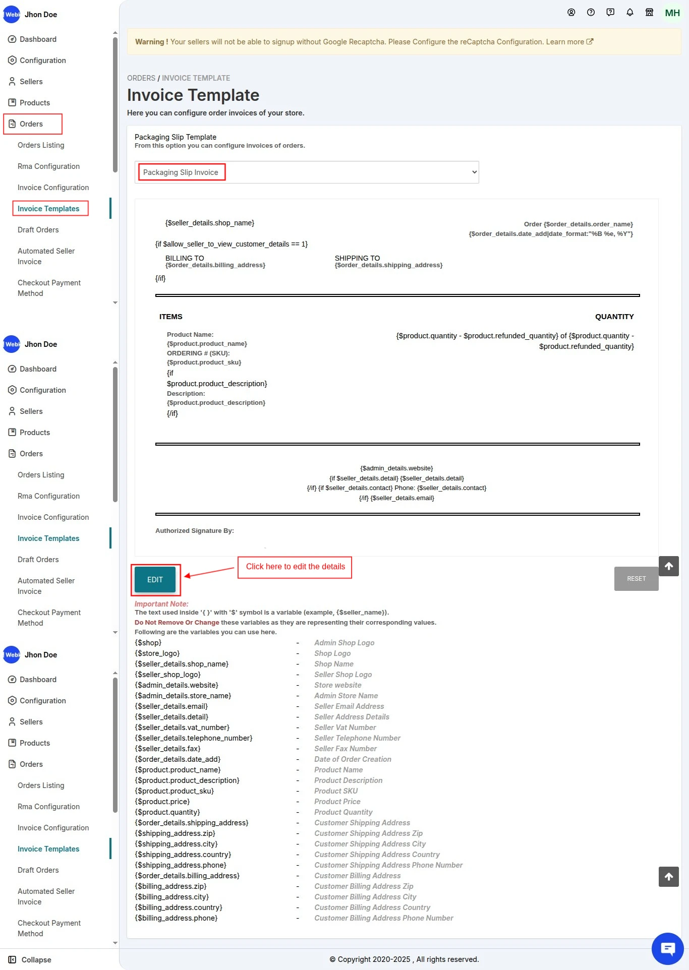 Invoice-Template-Admin