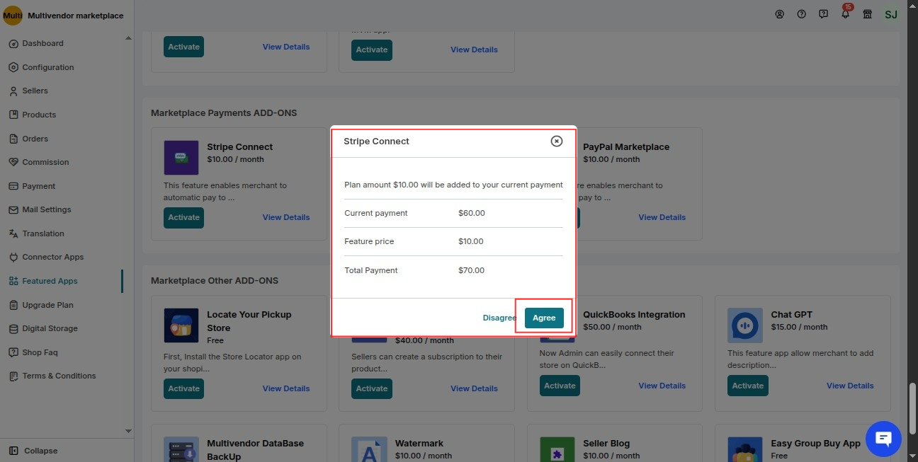 Feature app SCA STRIPE