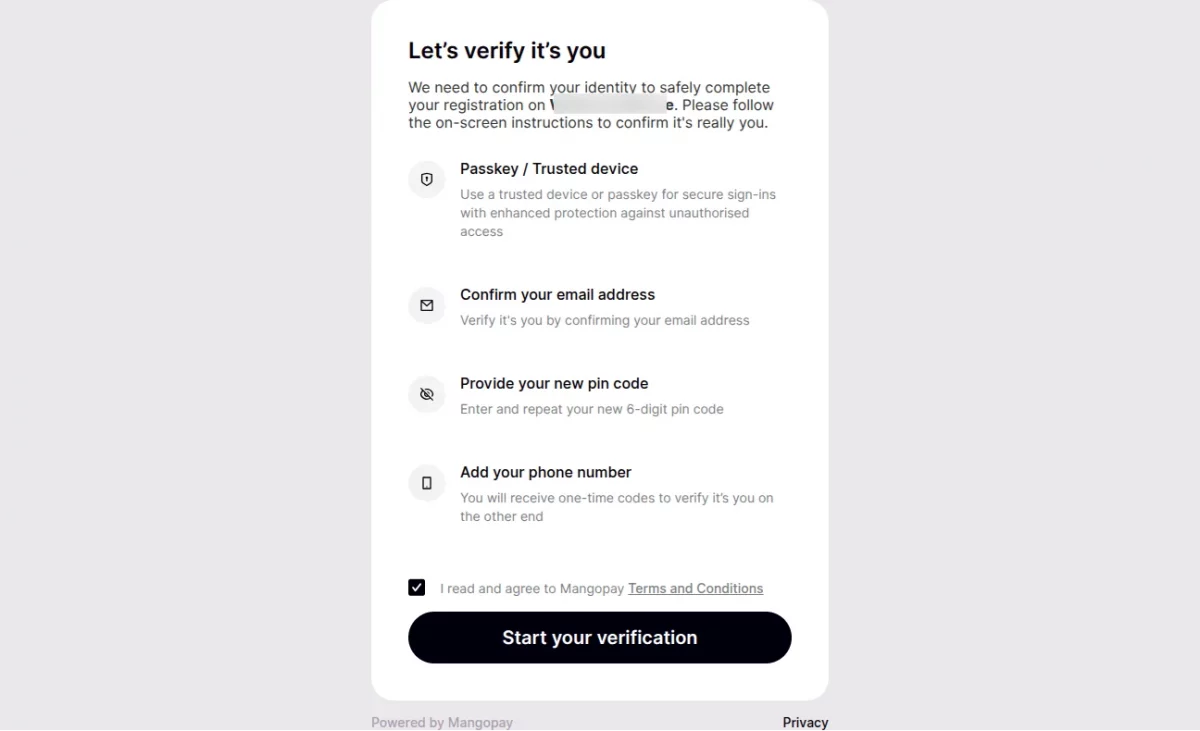 Seller SCA Authetication