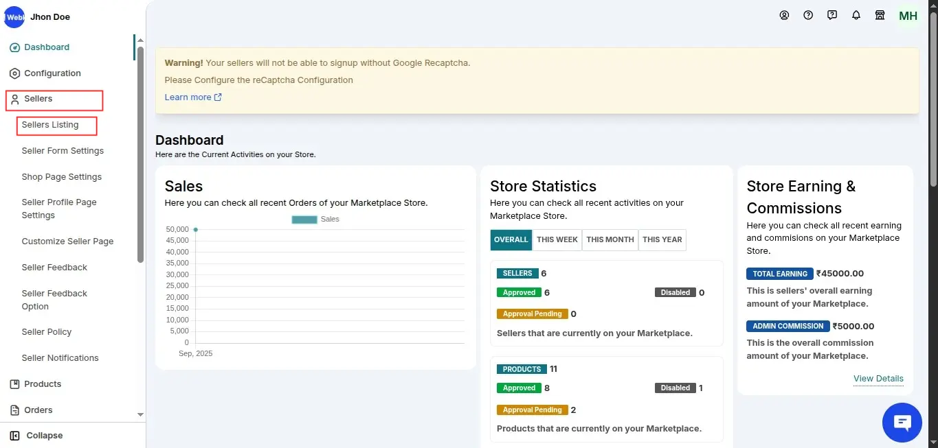 Multi-Vendor Marketplace Invoice