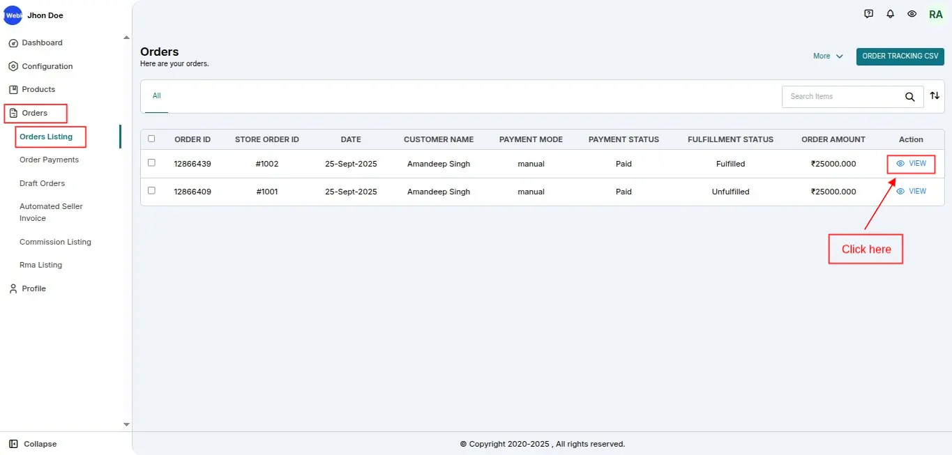Multi-Vendor Marketplace Invoice