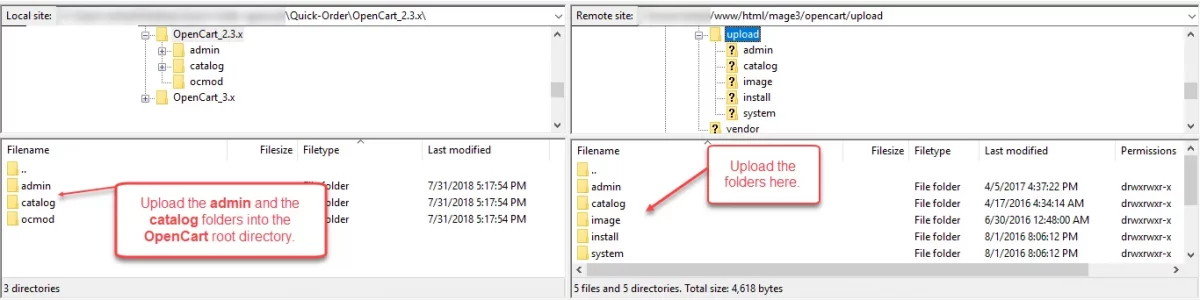 Upload files in root dir