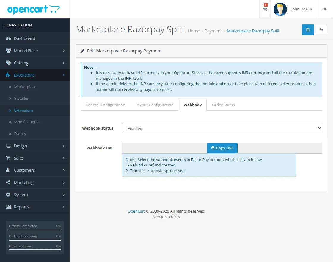 Webhook Configuration