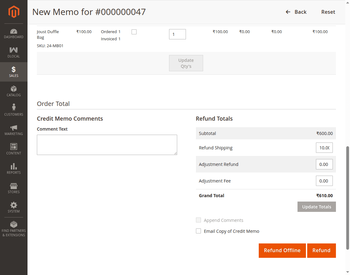 webkul-magento2-dlocal-creditmemo