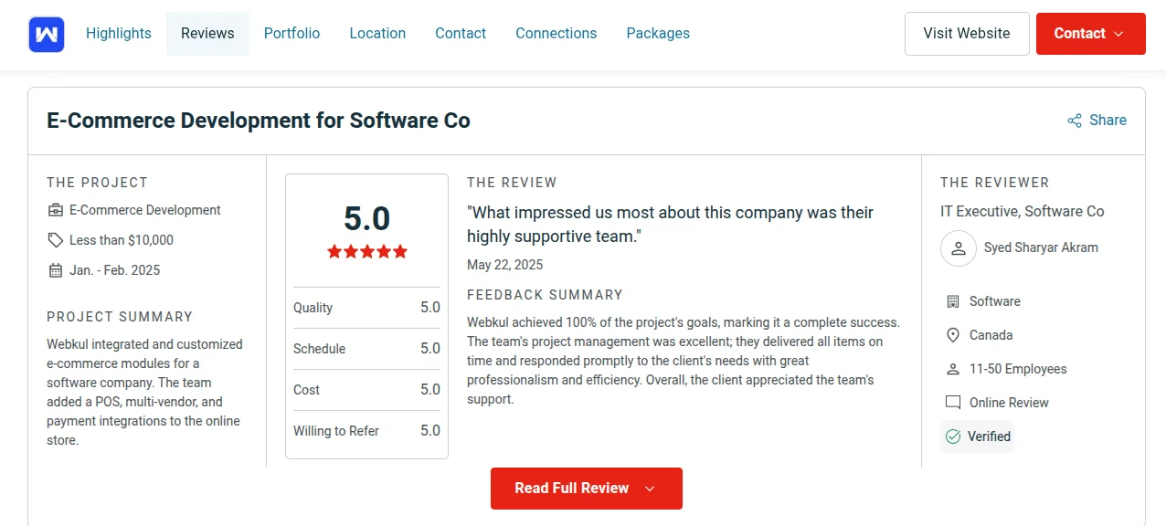 Webkul client review
