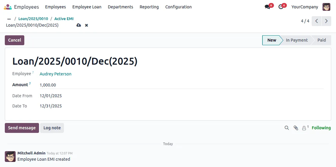 shift emi to next months