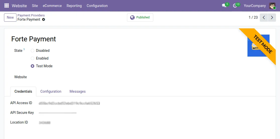 put access and secure key