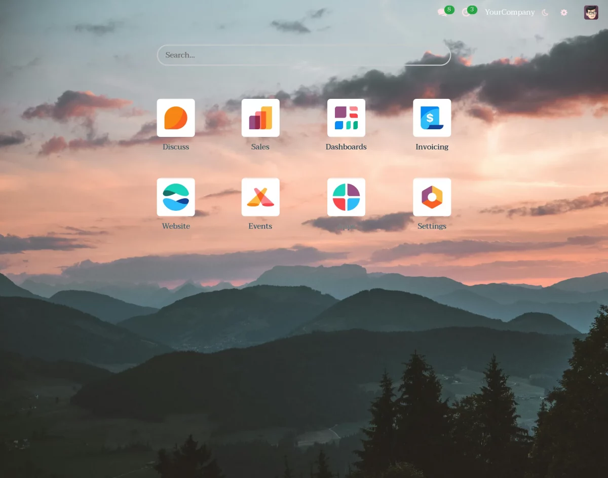 app grid layout on home