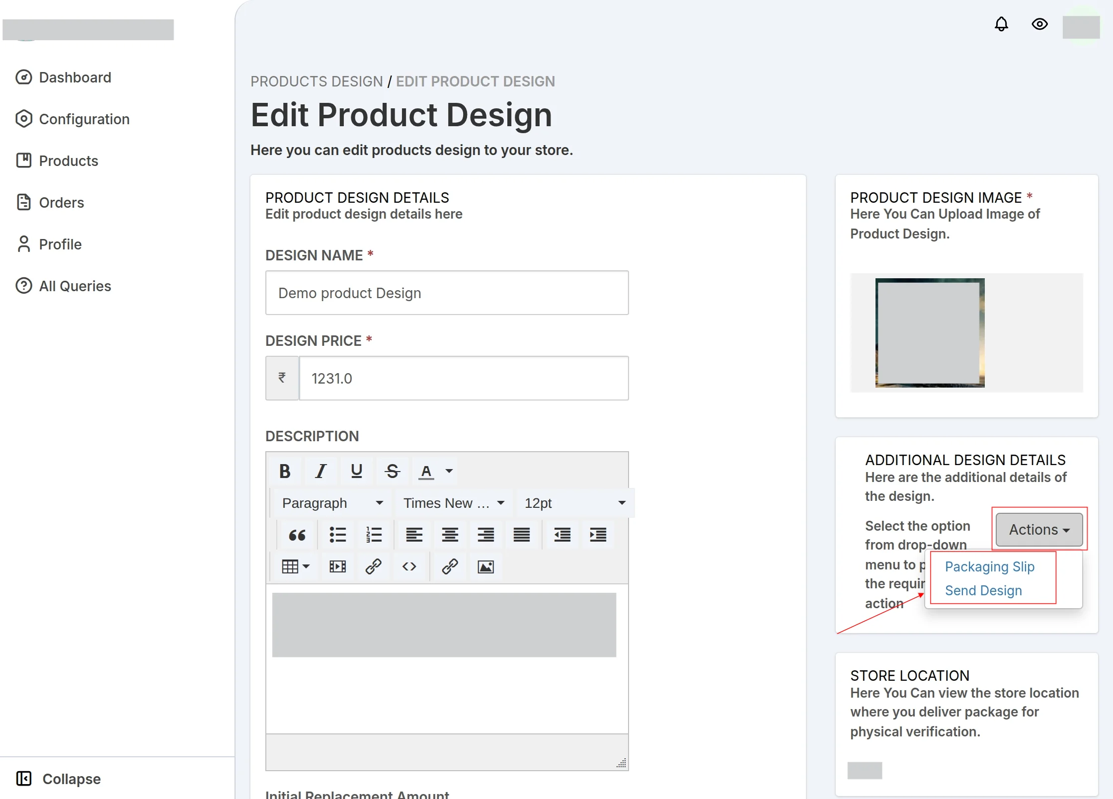 ARTIST PRODUCT DESIGN: SEND DESIGN