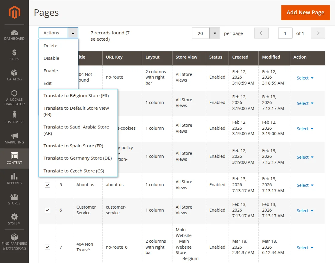 cms page translation