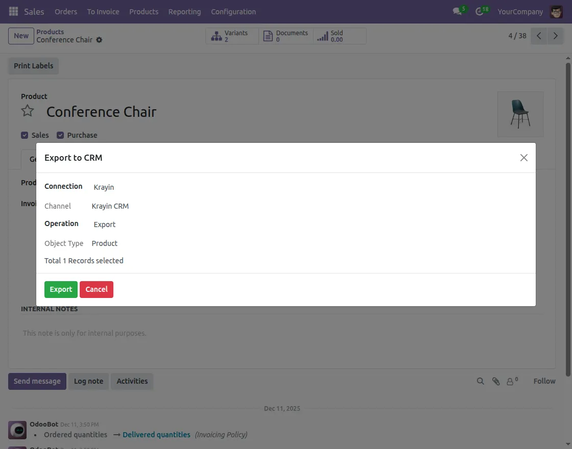 export-product-popup-window